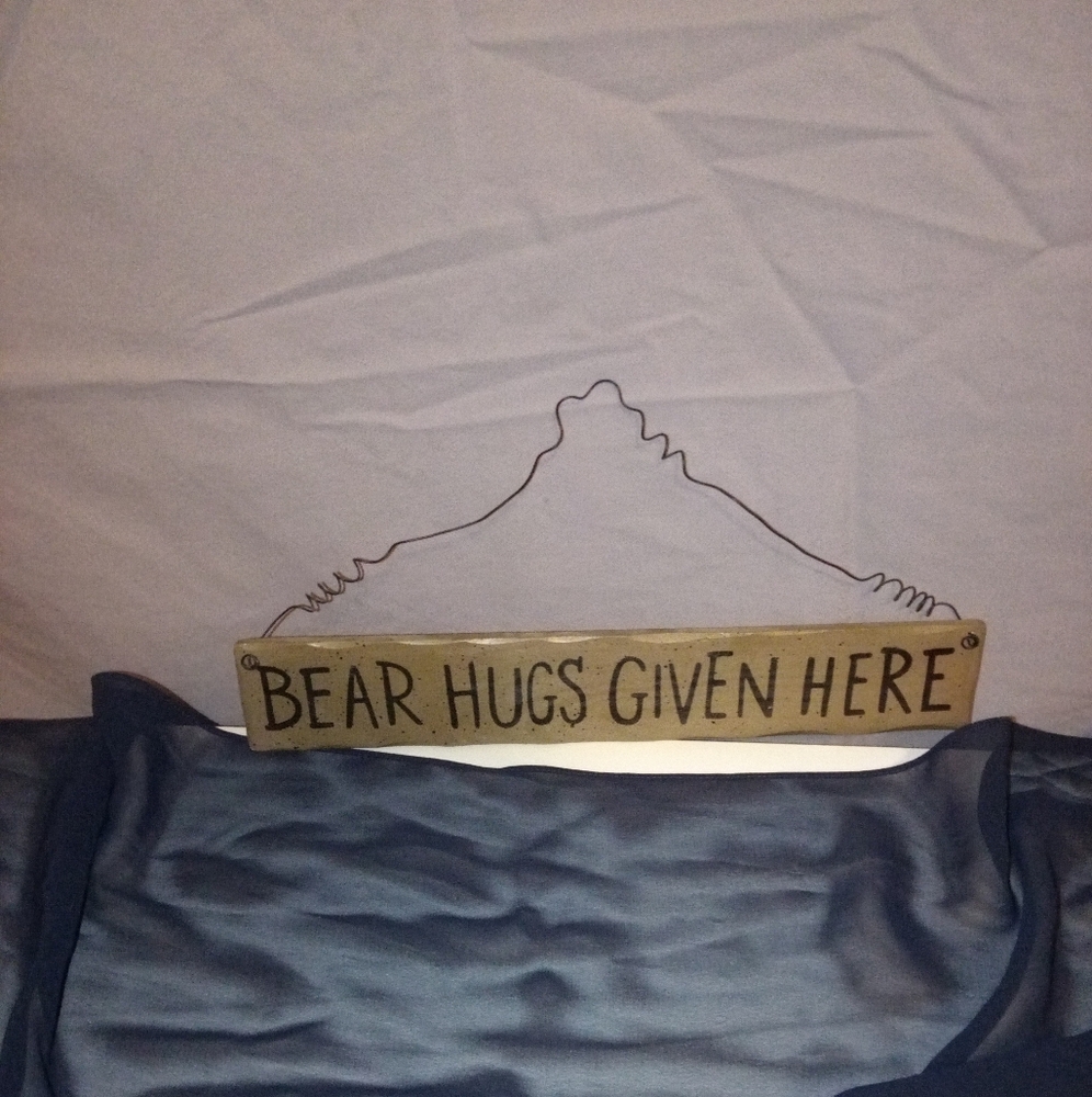 Bear Hugs Given Here Sign